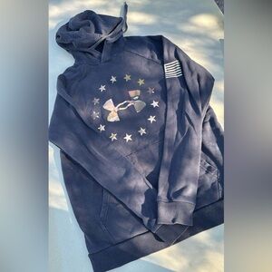 Under Armour Dark Blue Hoodie with Star Pattern
